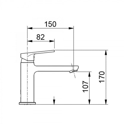 Miscelatore Monocomando lavabo cromato - FUNKY