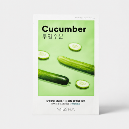 Missha Airy Fit Sheet Mask Cucumber – Maschera Viso Idratante 19g