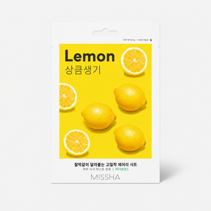 Missha Airy Fit Sheet Mask Lemon – Maschera Viso Illuminante 19g