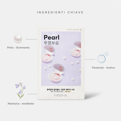 Missha Airy Fit Sheet Mask Pearl – Maschera Viso Illuminante 19g