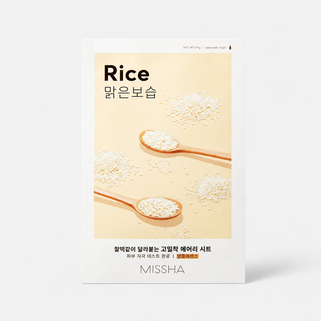 Missha Airy Fit Sheet Mask Rice – Maschera Viso Illuminante 19g
