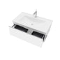 81cm Gloss White Bathroom Vanity with Sink - Soft-Close Drawer