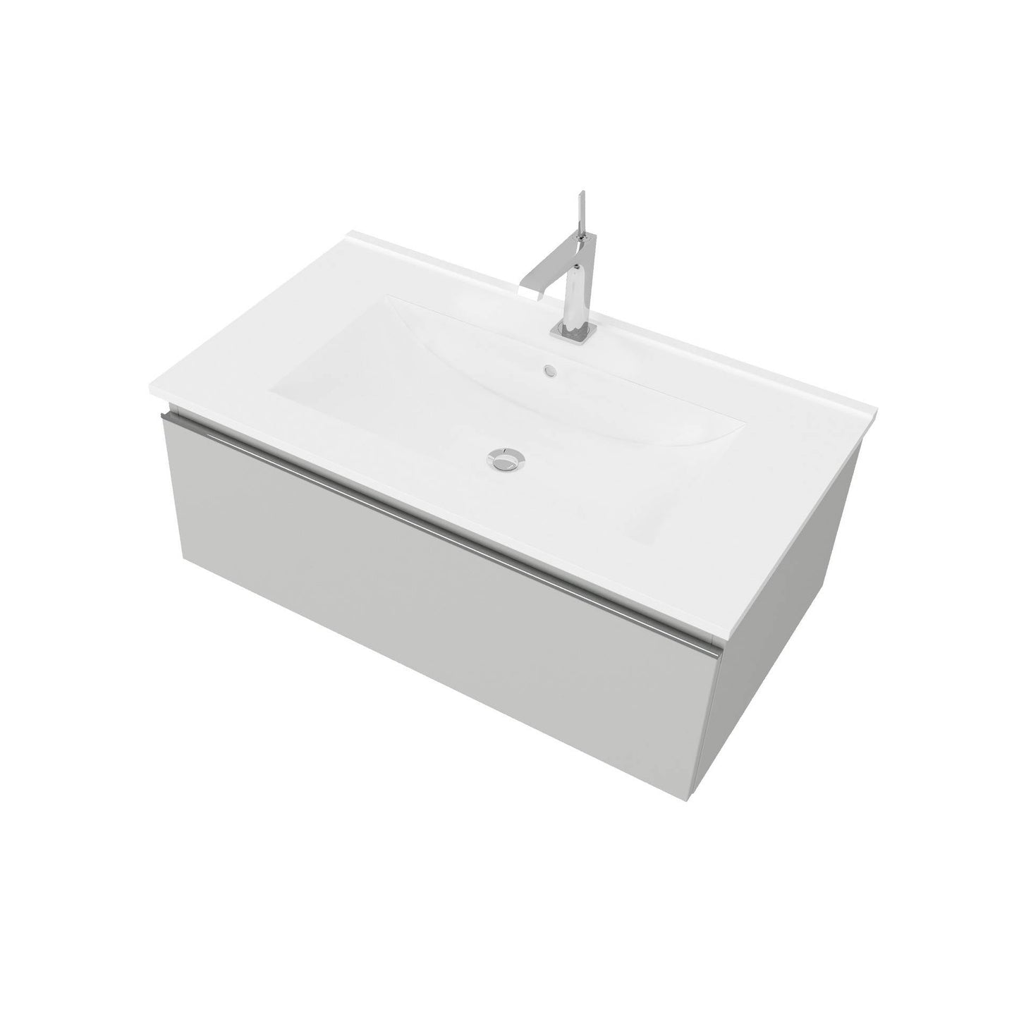 Mobile bagno sospeso da 81cm colore grigio