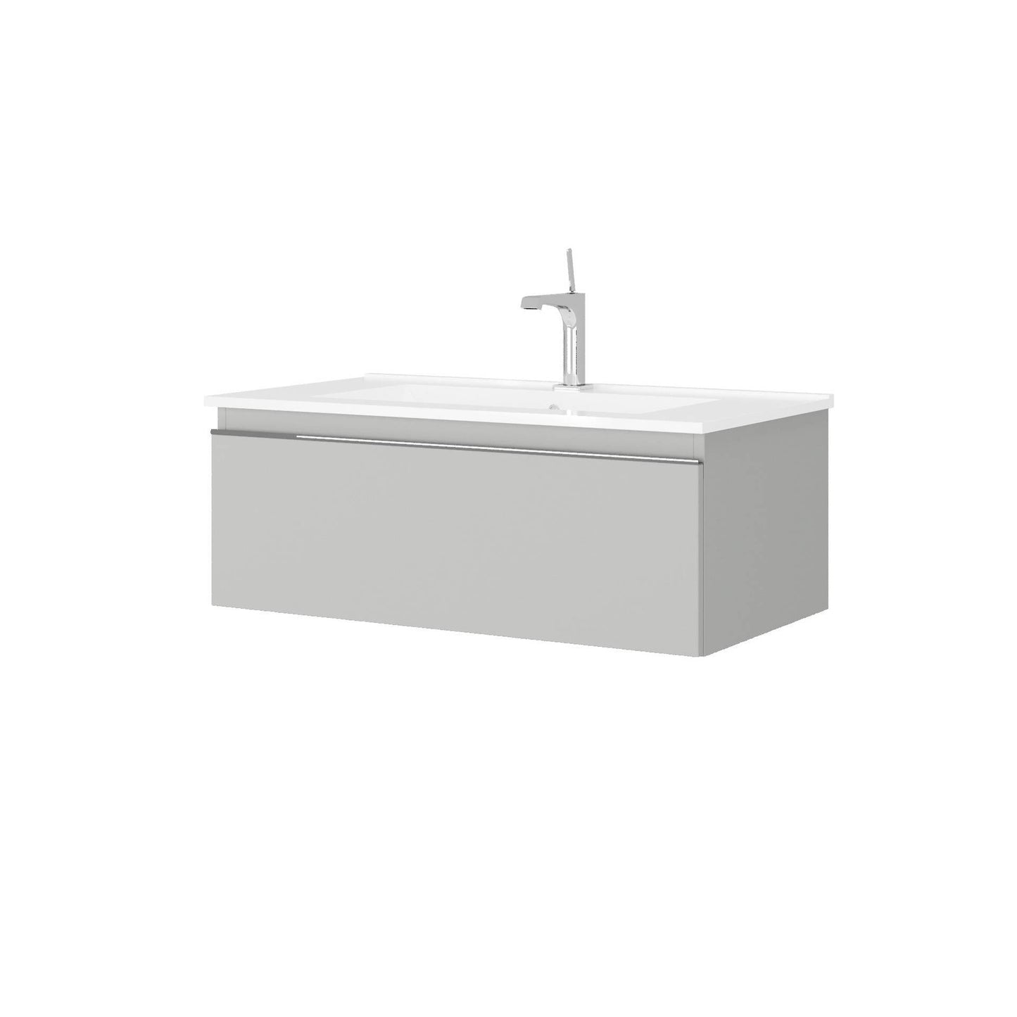 Mobile bagno sospeso da 81cm colore grigio