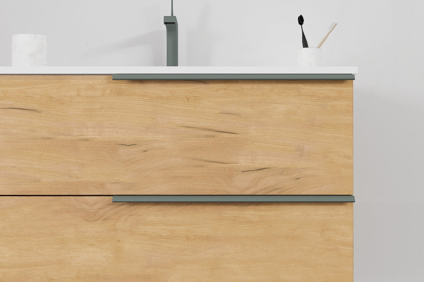 Mobile bagno sospeso  Symphony 100 cm con due cassetti  rovere oro