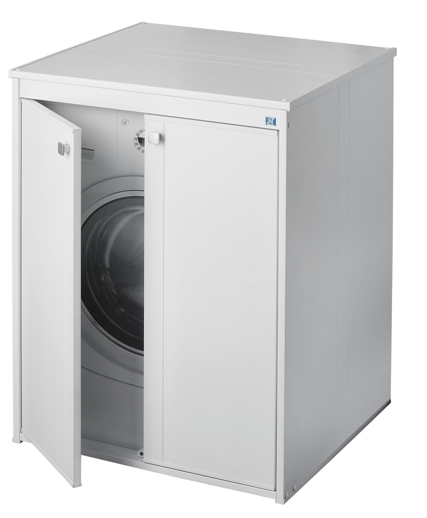 Mobile copri lavatrice in pvc in kit completo 70x60 cm modello Onda, resistente all’acqua