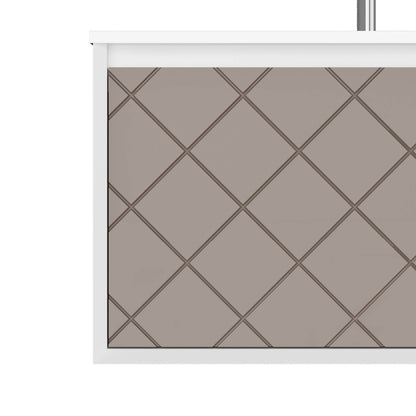 Mobile da bagno sospeso da 81cm colore cappuccino lucido