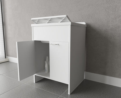 Mobile lavatoio a 2 ante in kit 60x60cm modello Garden per interni ed esterni , pratico e resistente