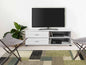 TV cabinet with drawers and shelves in oak 120x40x43.5cm