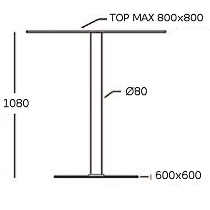 Base in fusione di ghisa H108 25 kg