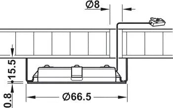 SURFACE MOUNTED AND RECESSED LIGHT, HÄFELE LOOX LED 3038 24 V PHOTO Ø 55 MM