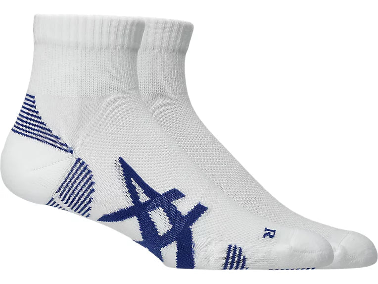Asics Calze Running AEG 2 Pack Cushioned Quarter Sock 3013B358-100 Bianco