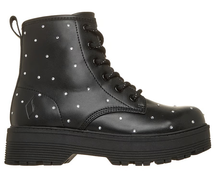Skechers Gravlen HI - Jewels Strut 303471L/BLK Ragazza Nero - Stivali Casual