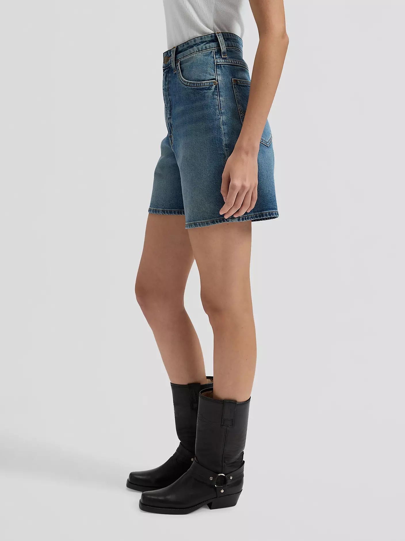 Lee Pantaloncino Jeans Donna Blu Medio - Stella 112376778