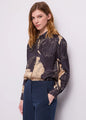 Gaudì Camicia da donna in raso floreale 621BD45008