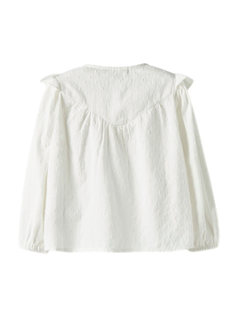 name it NMFTASHJA 13251619 Cloud Dancer Bianco - Camicia Elegante Bambina Cerimonia 2-8 Anni
