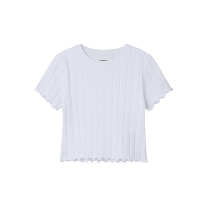name it maglietta manica corta da bambina Noralina 13231024 bianco