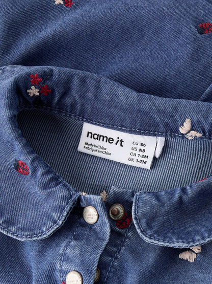Name It Vestito Neonata Jeans Blu Falva - 13255131