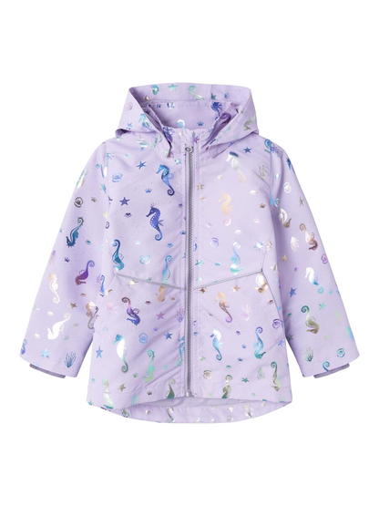 name it Giacca con capuccio staccabile da bambina 13225081 orchidea