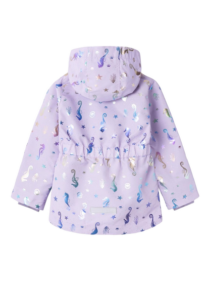 name it Giacca con capuccio staccabile da bambina 13225081 orchidea