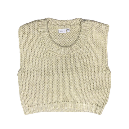 name it gilet maglioncino da ragazza con lurex 13235455 beige-oro