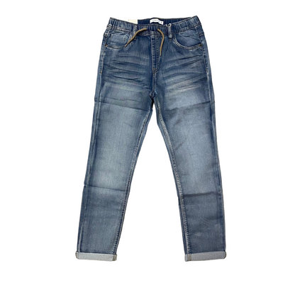 name it pantalone jeans da bambino con elastico al cinto Mryan slim 13197238lbd blu chiaro slavato