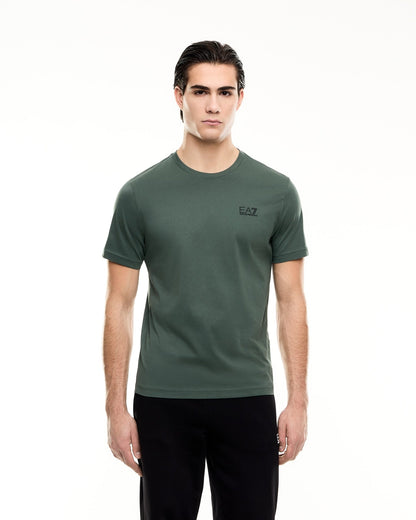 EA7 Emporio Armani T-shirt Uomo Verde Core Identity Cotone Pima 8NPT25 PJVPZ U7260