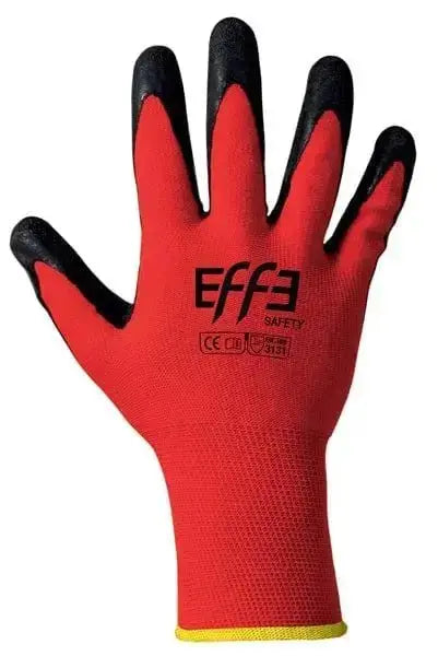 Nitril/Nylon-Handschuhe rot/schwarz verschiedene Größen