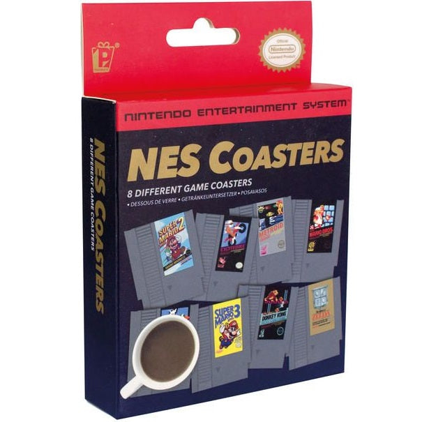 Paladone - Nintendo-Untersetzer (NES-Coaster) 8er-Set Retro-Nerd-Untersetzer