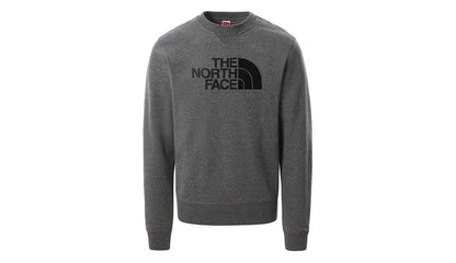 The North Face Felpa girocollo da uomo con logo ricamato Drew Peak Crew NF0A4T1EDYY1 grigio-nero