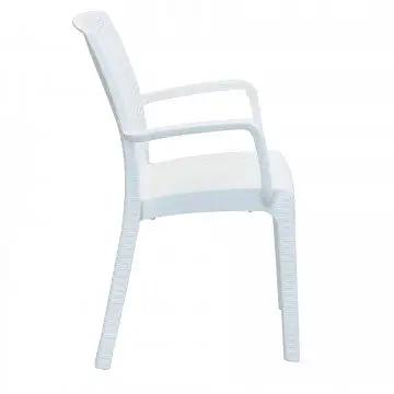 Poltrona Indiana - Sedia per esterni in wicker con struttura plastica stampata, dimensioni cm 57 x 59 x 86 h.