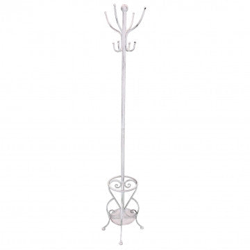 Appendiabiti in acciaio verniciato, bianco antico, 35x183 cm