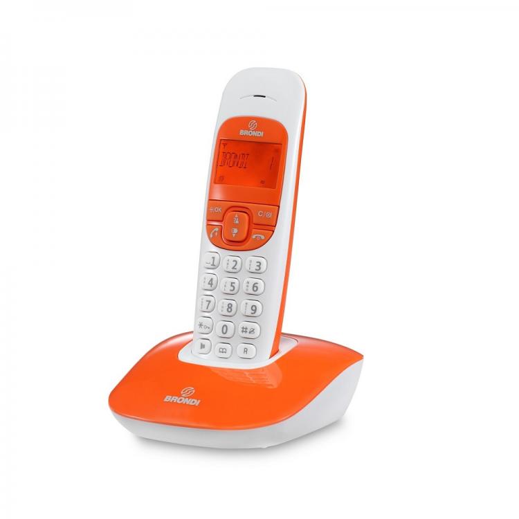 Brondi Nice Schnurloses Telefon Mobil schnurlos Akku Weiß/Orange