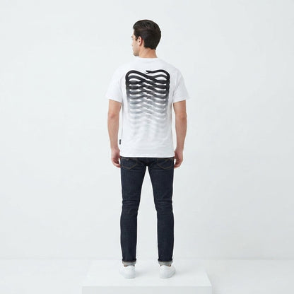Propaganda t-shirt in cotone manica corta con stampa RIBS sul retro 26ssprts659 bianco