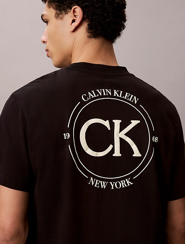 Calvin Klein T-shirt Uomo April Graphic LV04RE825G UB1 Nera Cotone