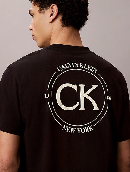 Calvin Klein T-shirt Uomo April Graphic LV04RE825G UB1 Nera Cotone