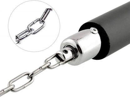 Nunchaku professionali in gomma con catena | Allenamento Arti Marziali KungFu Karate Kobudo nunciaco
