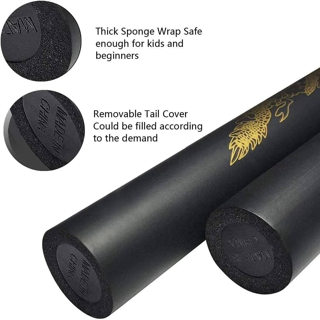 Nunchaku professionali in gomma con catena | Allenamento Arti Marziali KungFu Karate Kobudo nunciaco