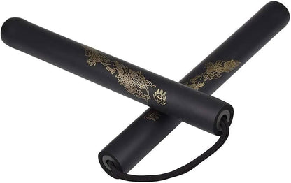 Nunchaku gomma con lacci allenamento Arti Marziali Kung-Fu Wushu Karate Nunchuk