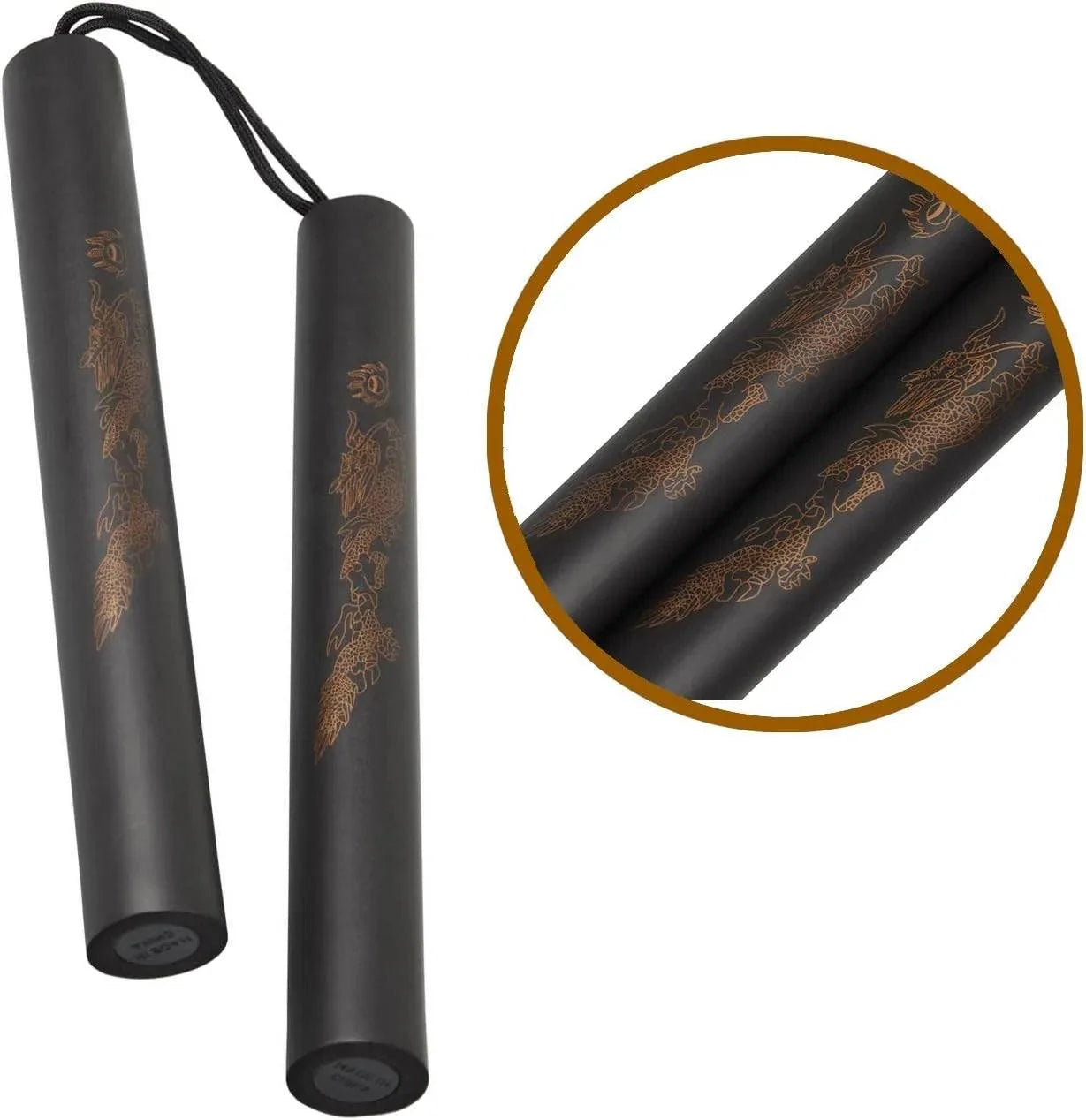 Nunchaku gomma con lacci allenamento Arti Marziali Kung-Fu Wushu Karate Nunchuk