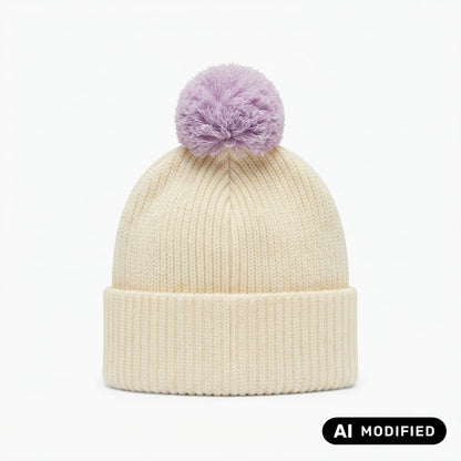 Champion cappello da ragazza con pompom 806449-YS175 panna
