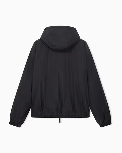 EA7 Armani Giubbino Premium Label over con cappuccio e logo 7M002102 AF25750 UC001 nero