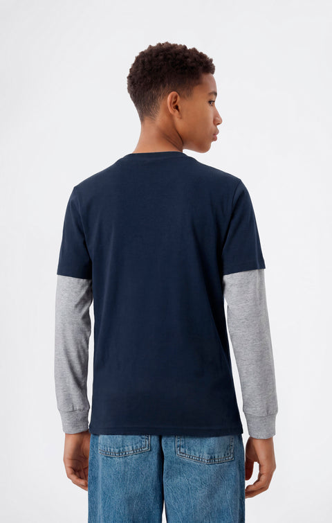 Champion T-shirt Manica Lunga Ragazzo 307324-BS501 Blu - T-shirt Junior