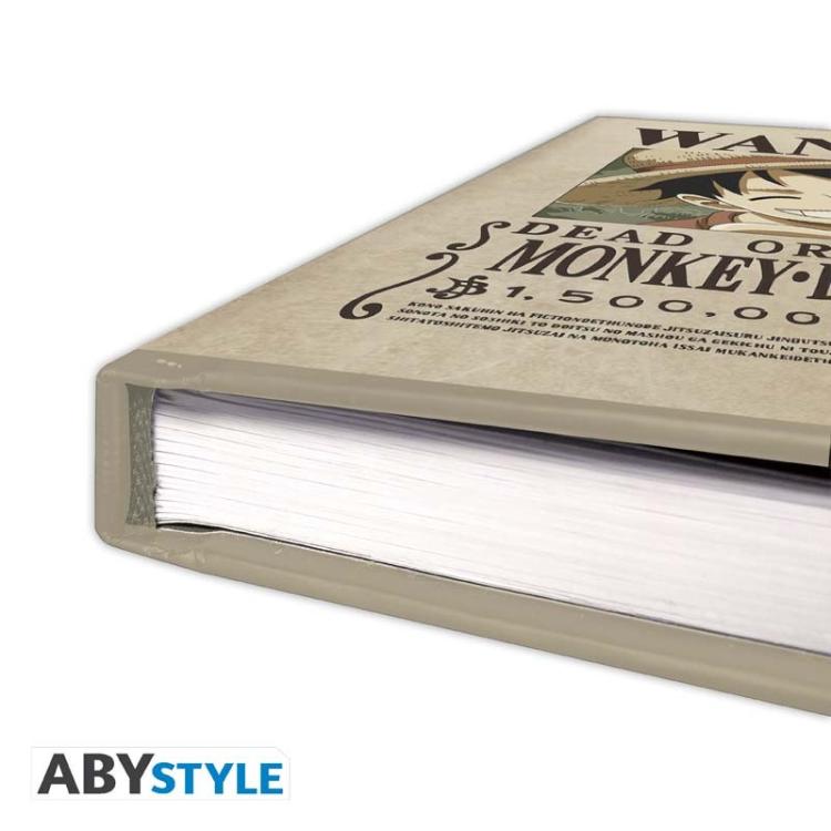 One Piece Notizbuch A5 Wanted Monkey D.Luffy Abystyle Kollektion Notizbuch Op