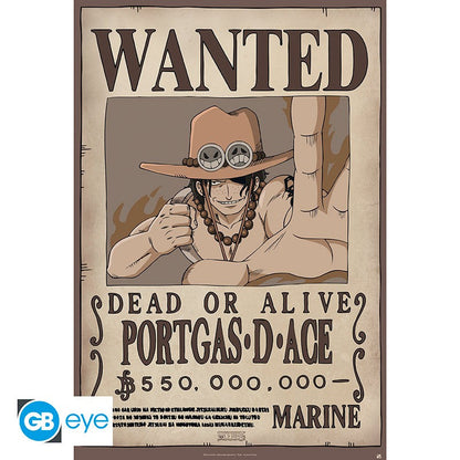 Abystyle (One Piece) Maxy Poster: „Wanted: Ace (91,5x61) Anime Gb Eye“