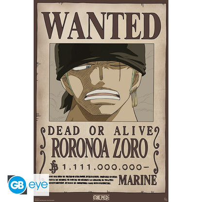 Abystyle (One Piece) Maxy Poster: "Wanted: Zoro Wano (91,5x61) Anime Gb Eye