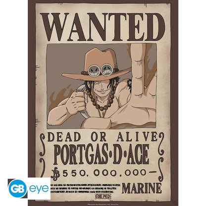 ABYSTYLE (ONE PIECE) POSTER-SET 2 CHIBI: "WANTED LUFFY & ACE" (52X38) "GB EYE"