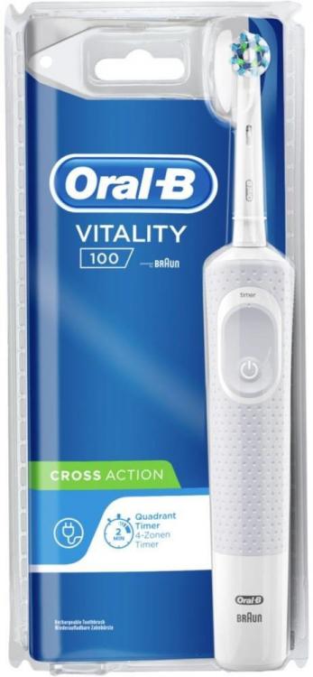 Oral-B Vitality 100 Crossaction elektrische Zahnbürste wiederaufladbar, weiße Zähne