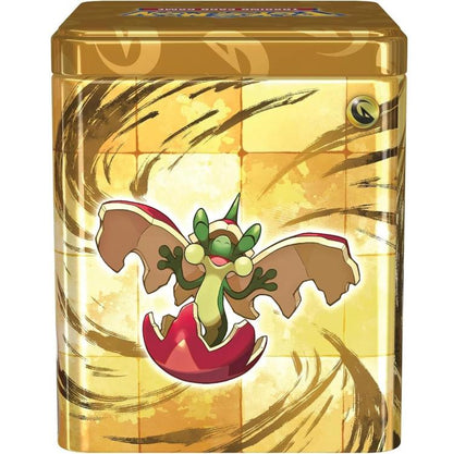 Pokemon Stacking Tin 2024 Tcg Gcc Scatola Impilabile Metallo Gioco Card Oro It