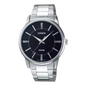 Casio MTP-1303PD-1A Men's Watch, Stainless Steel Strap, Black Dial